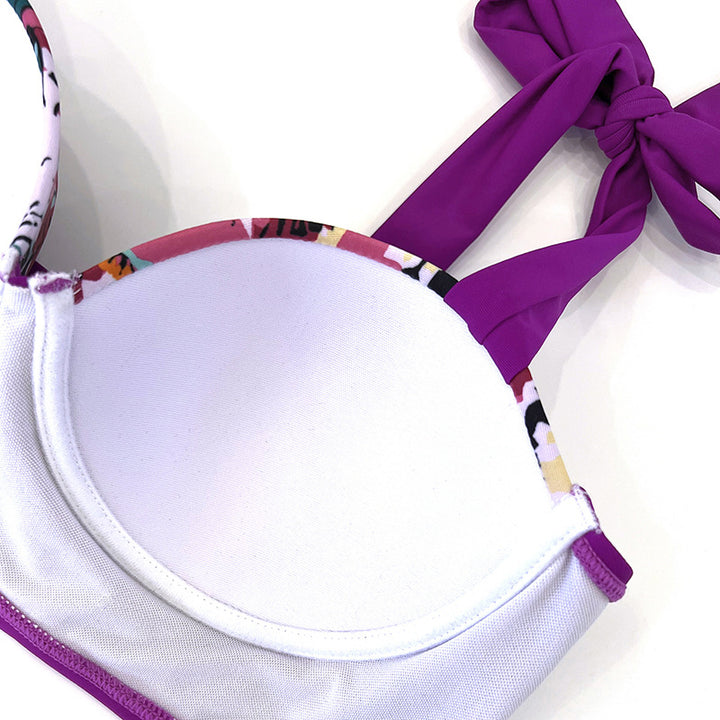 Damen Hochtaillierter Bikini mit elegantem Bustier und raffinierten Schnitt Drune