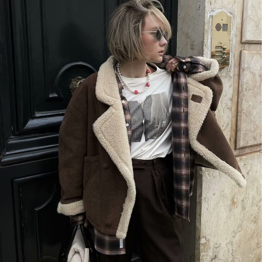 Damen Oversized Wollsakko Drune