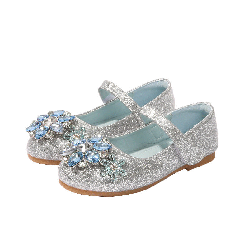 Damen Ballerinas mit glitzernden Blumenapplikationen Drune