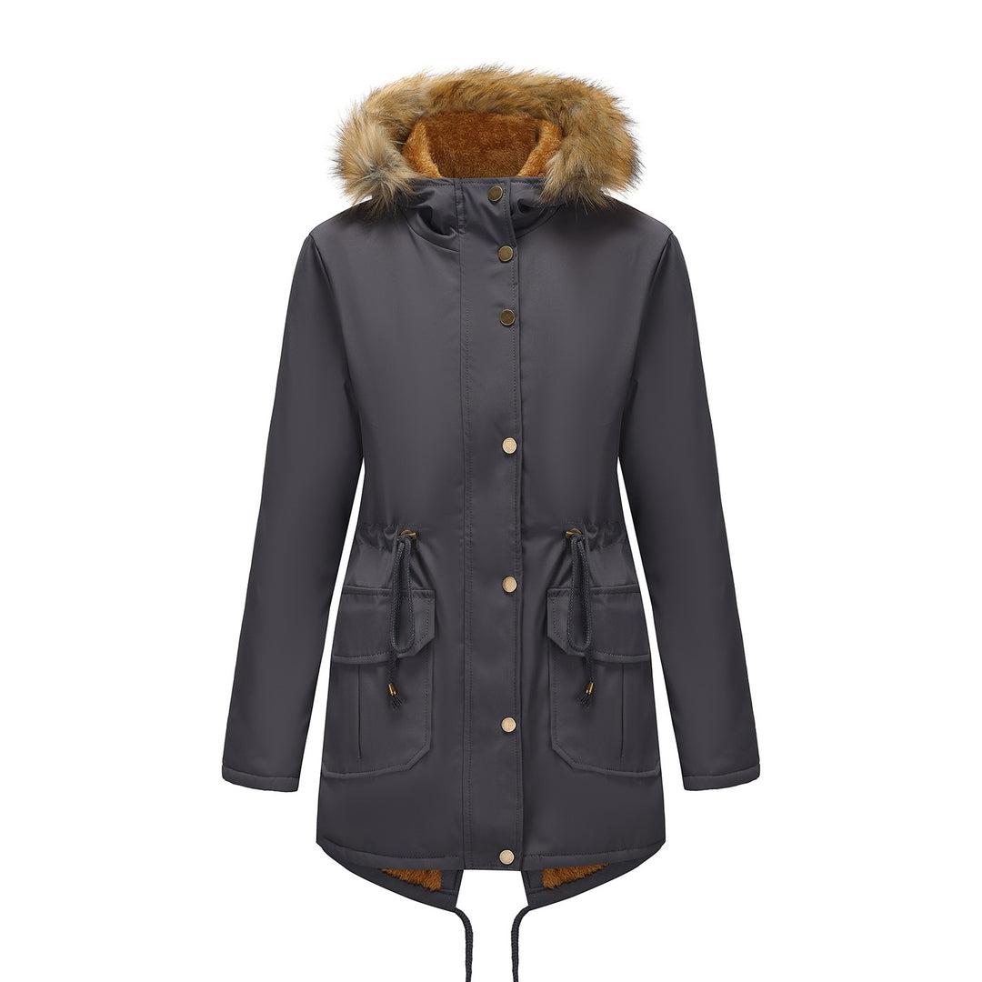 Damen Winterparka mit Pelzkragen Drune
