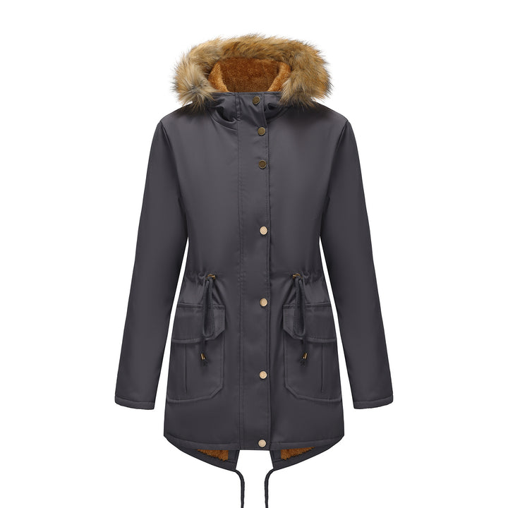 Damen Winterparka mit Pelzkragen Drune