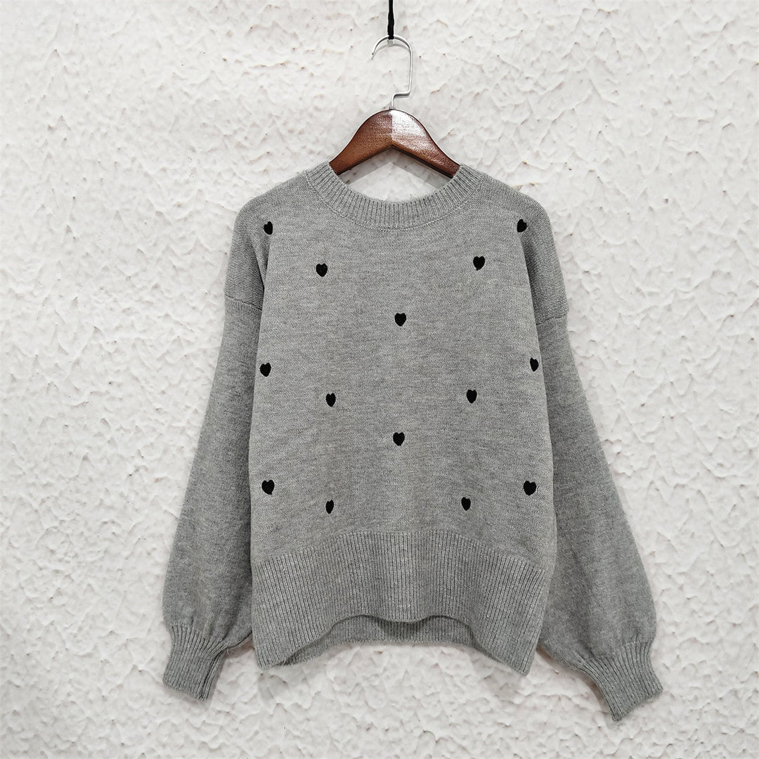 Damen Pullover mit verspieltem Herzdesign Drune