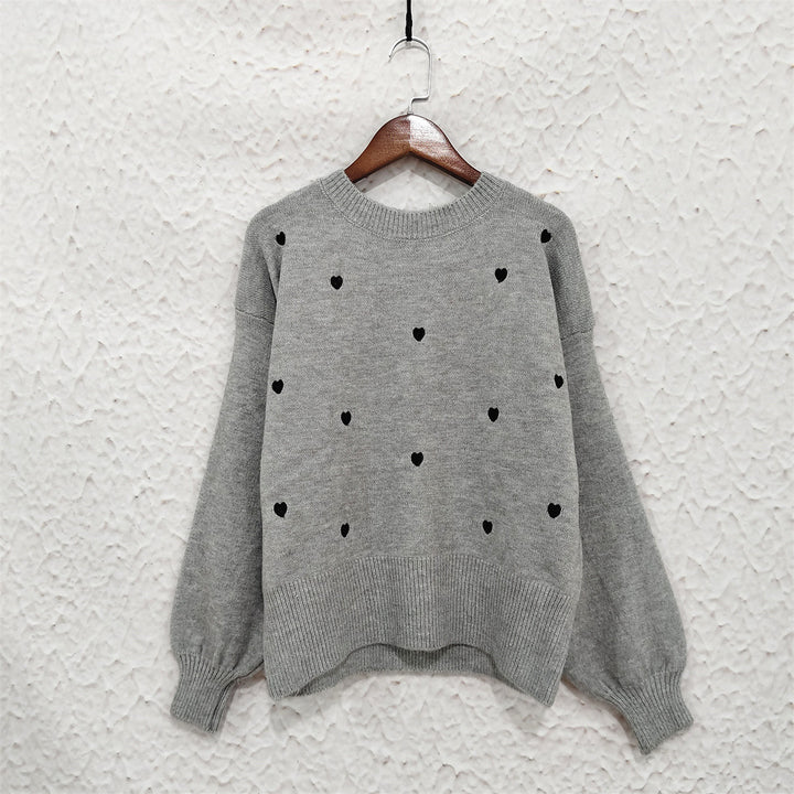 Damen Pullover mit verspieltem Herzdesign Drune