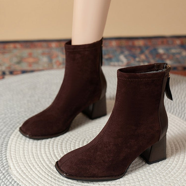 Damen Stiefeletten mit elegantem Blockabsatz und weichem Obermaterial Drune