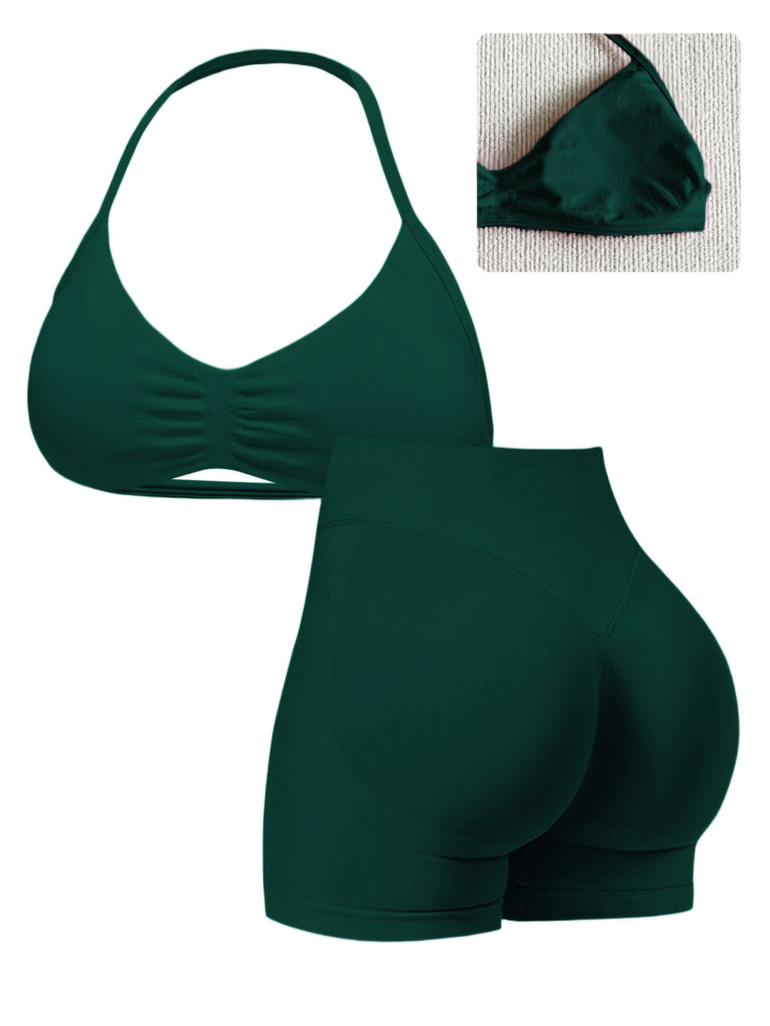 Damen Sportlicher Bikini mit gepolstertem Oberteil und hoher Taille Drune
