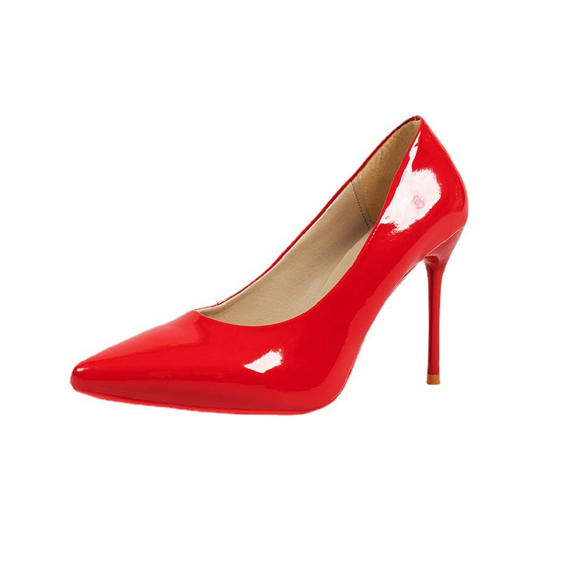 Damen Hochhackige Pumps mit glänzendem Lackfinish und eleganter Silhouette Drune