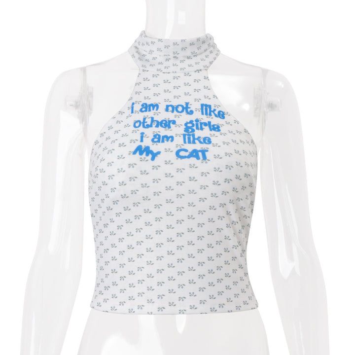Damen Crop-Top mit trendigem Katzenmotiv Drune