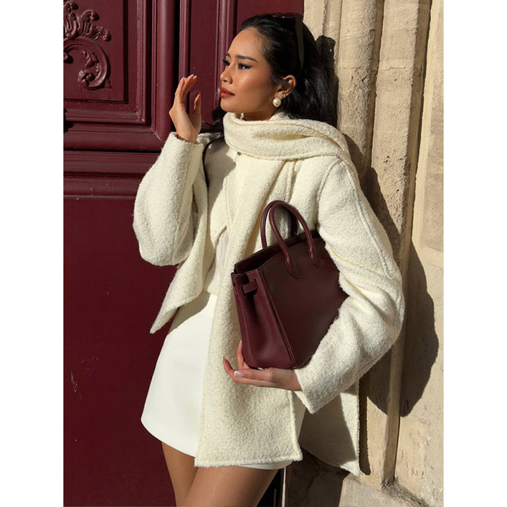 Damen lässige Strickjacke mit modernem Schnitt und voluminösen Ärmeln Drune