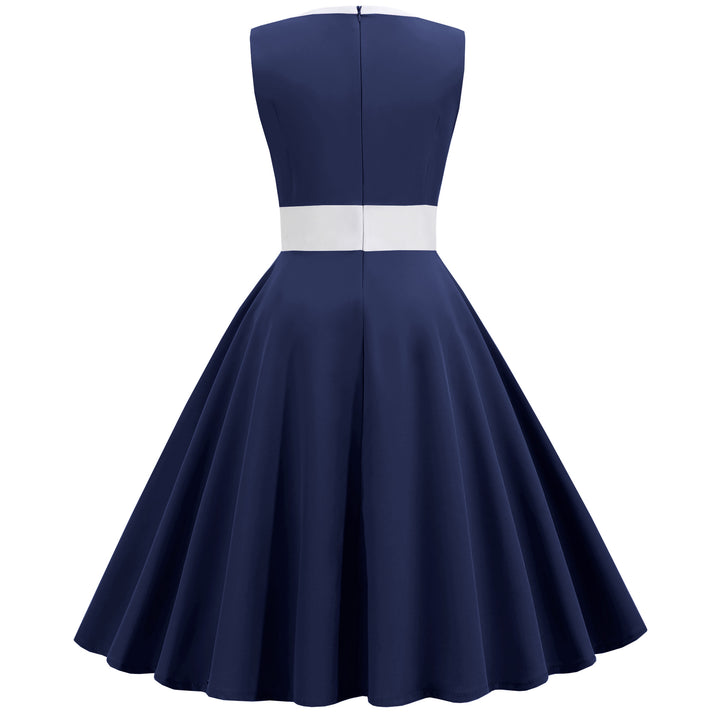 Damen Swingkleid mit hochwertigem A-Linien Schnitt und eleganten Knopfdetails Drune