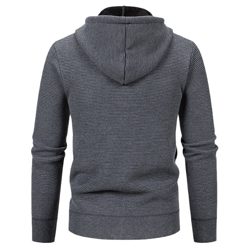 Herren sportliche Fleecejacke mit hohem Kragen und Reißverschluss Drune