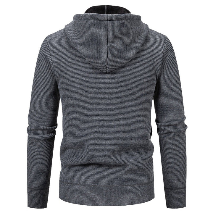 Herren sportliche Fleecejacke mit hohem Kragen und Reißverschluss Drune