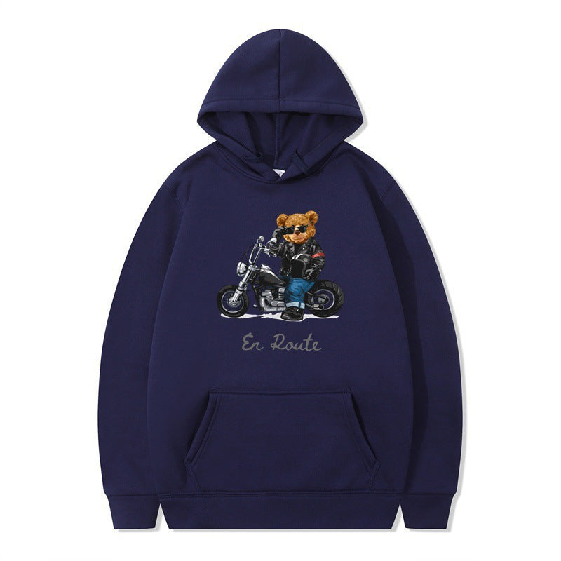 Damen Kapuzenpullover mit einzigartigem Bärenmotiv und lässiger Passform Drune