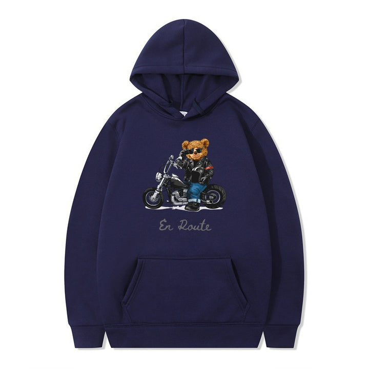 Damen Kapuzenpullover mit einzigartigem Bärenmotiv und lässiger Passform Drune