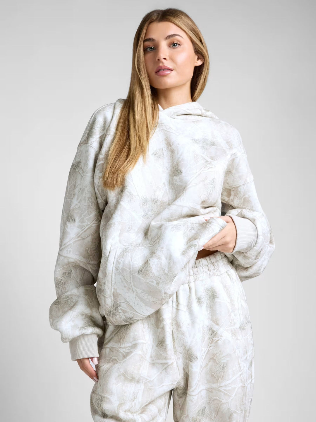 Damen Kapuzenpullover mit elaboratem Camouflage-Muster Drune