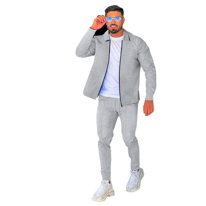 Herren Sportliches Freizeit-Set mit Reißverschluss und atmungsaktiver Struktur Drune