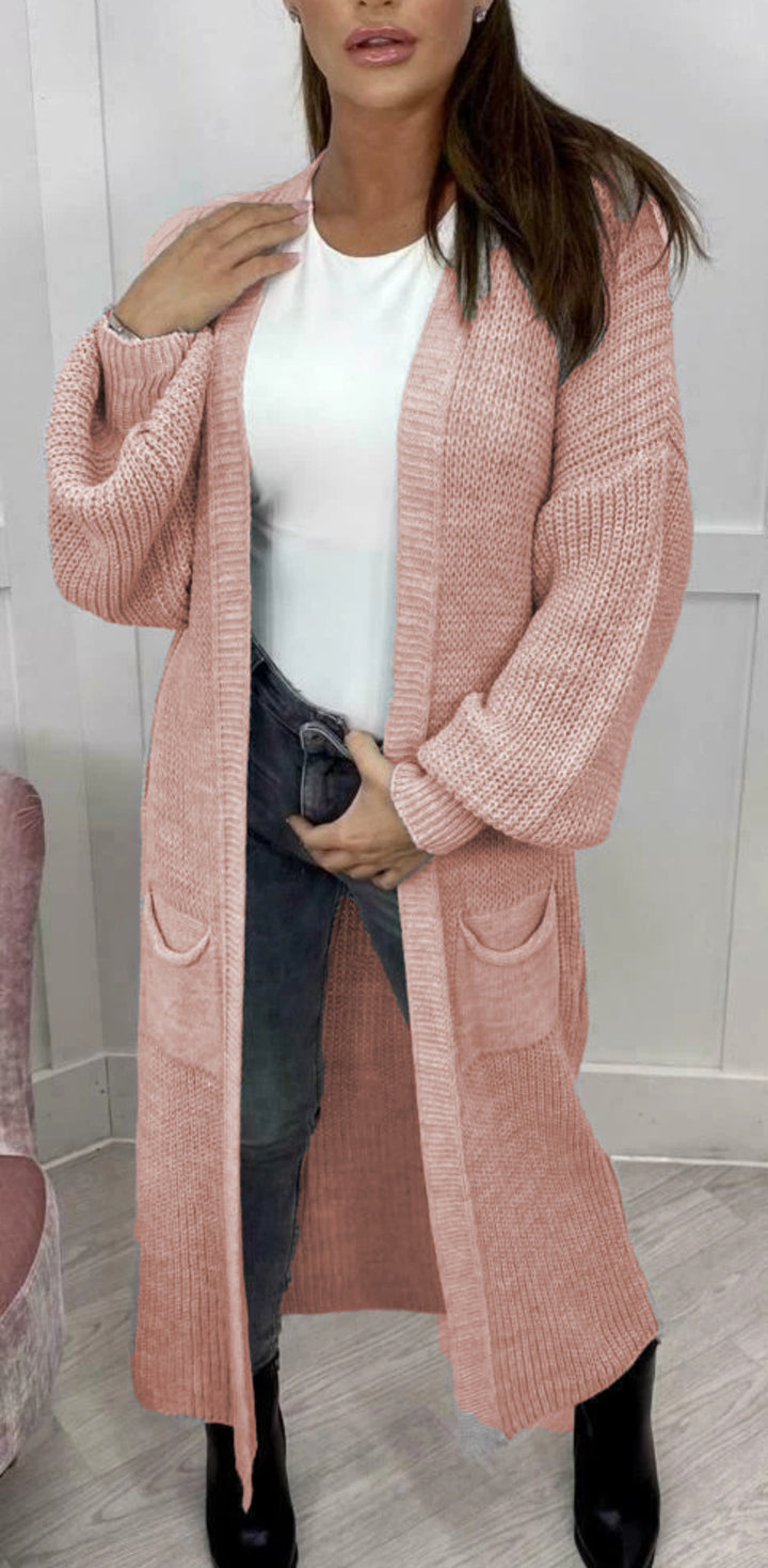 Damen Strickmantel mit tiefen Taschen und modernen Details Drune