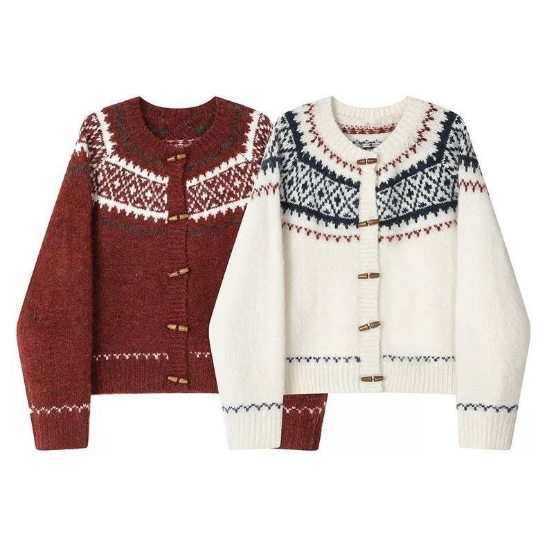 Damen Strickjacke mit edlem Norweger-Muster Drune