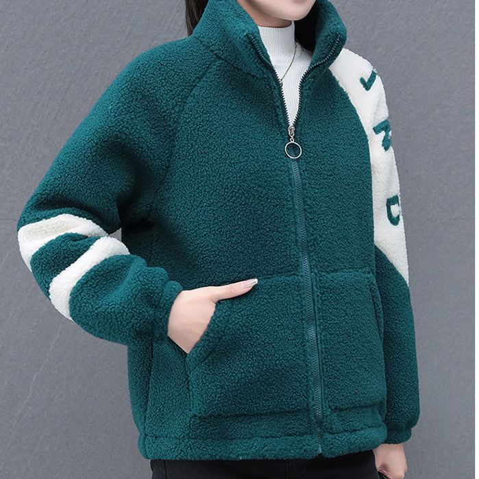 Damen Fleecejacke mit hohem Kragen und seitlichen Eingrifftaschen Drune
