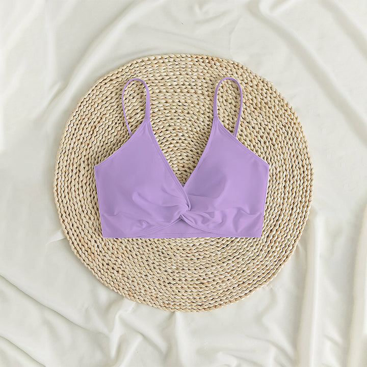 Damen sommerlicher Bralette-Bikinioberteil mit eleganter Twist-Detail Drune