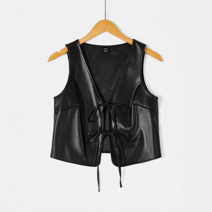 Damen elegantes Cropped-Top mit zeitgemäßer Schnürung Drune