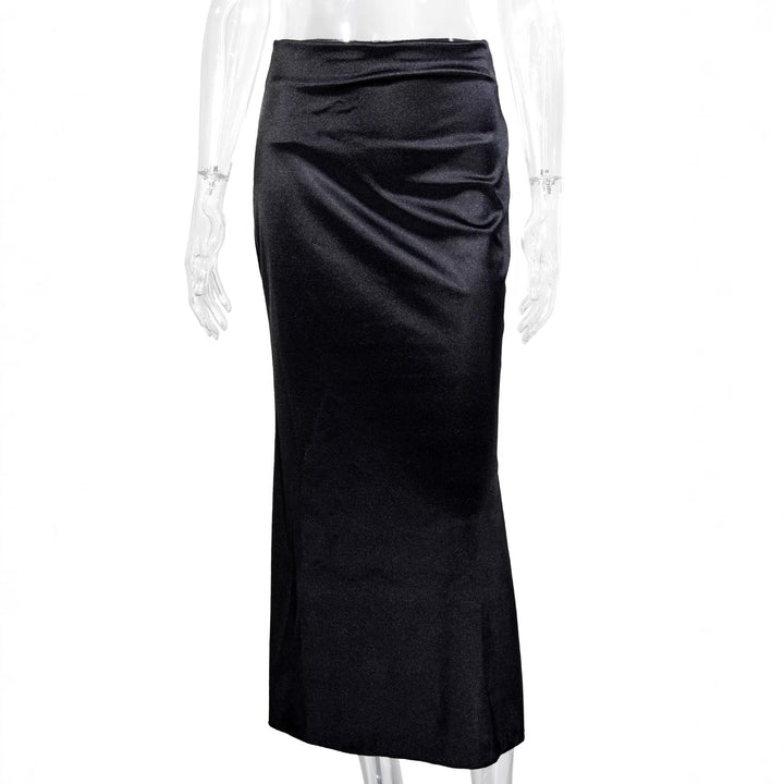 Damen Elegante und fließende Satin Maxiröcke Drune