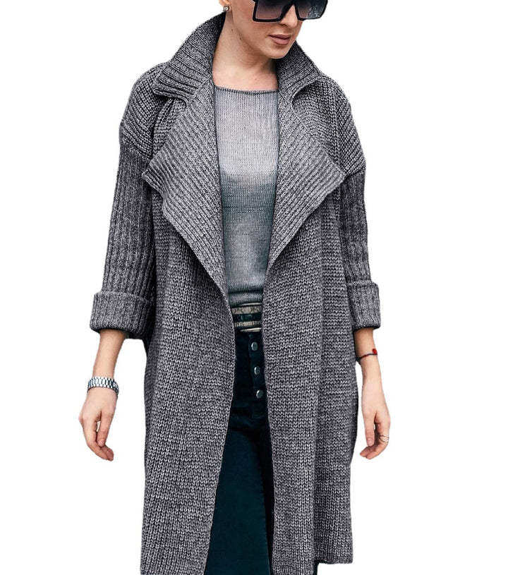 Damen oversized Strickmantel Drune