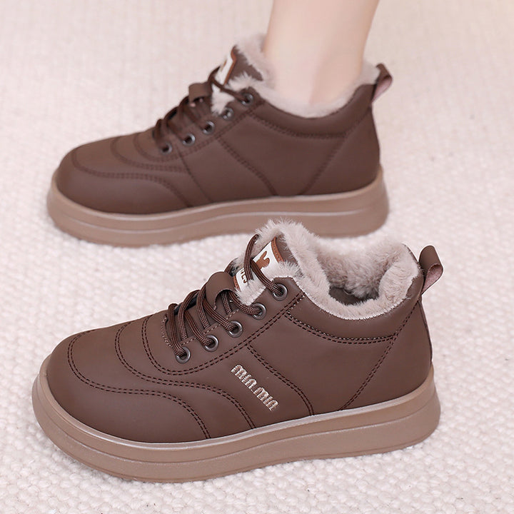 Damen Wärmende High-Top Sneakers mit kuscheligem Innenfutter und rutschfester Sohle Drune