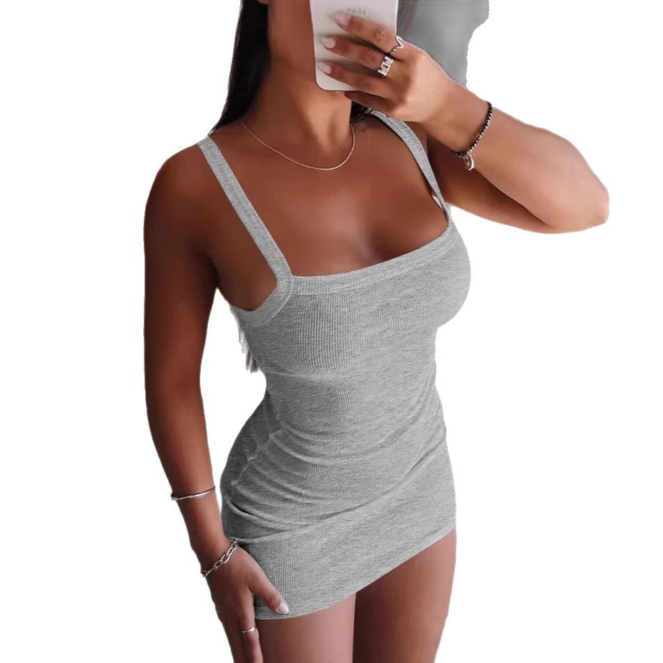 Damen figurbetontes Minikleid aus Rippenstrick Drune