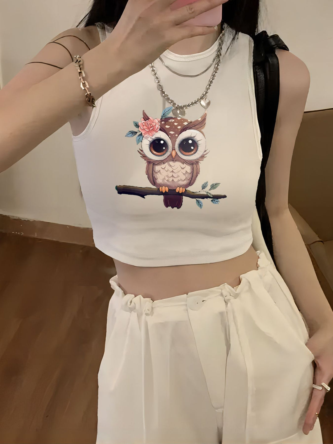 Damen Crop-Top mit kreativem Spruch und lässigem Schnitt Drune