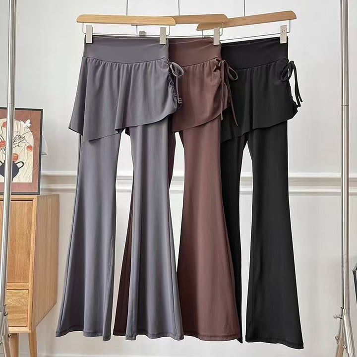 Damen Flared Pants mit asymmetrischem Schnitt und hohem Bund Drune