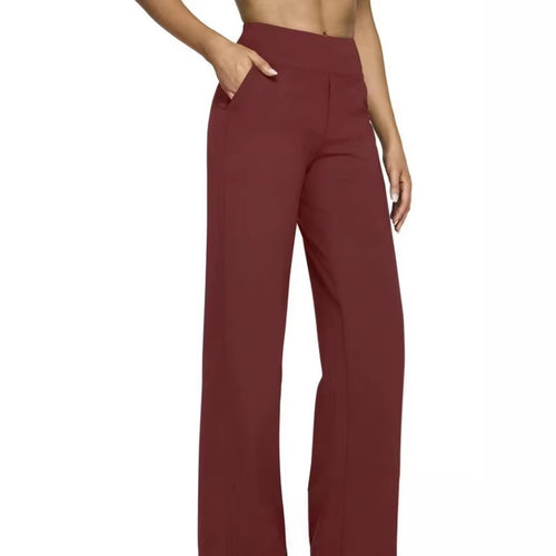 Damen Weit geschnittene Komfort-Hose mit elastischem Bund und praktischen Taschen Drune