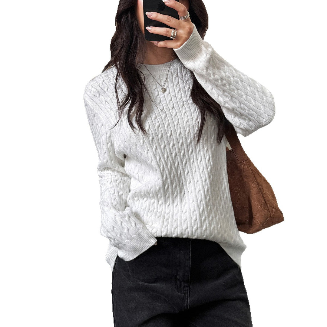 Damen Ausgefallener Strickpullover Drune