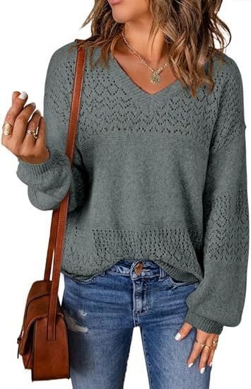 Damen luftiger Strickpullover Drune