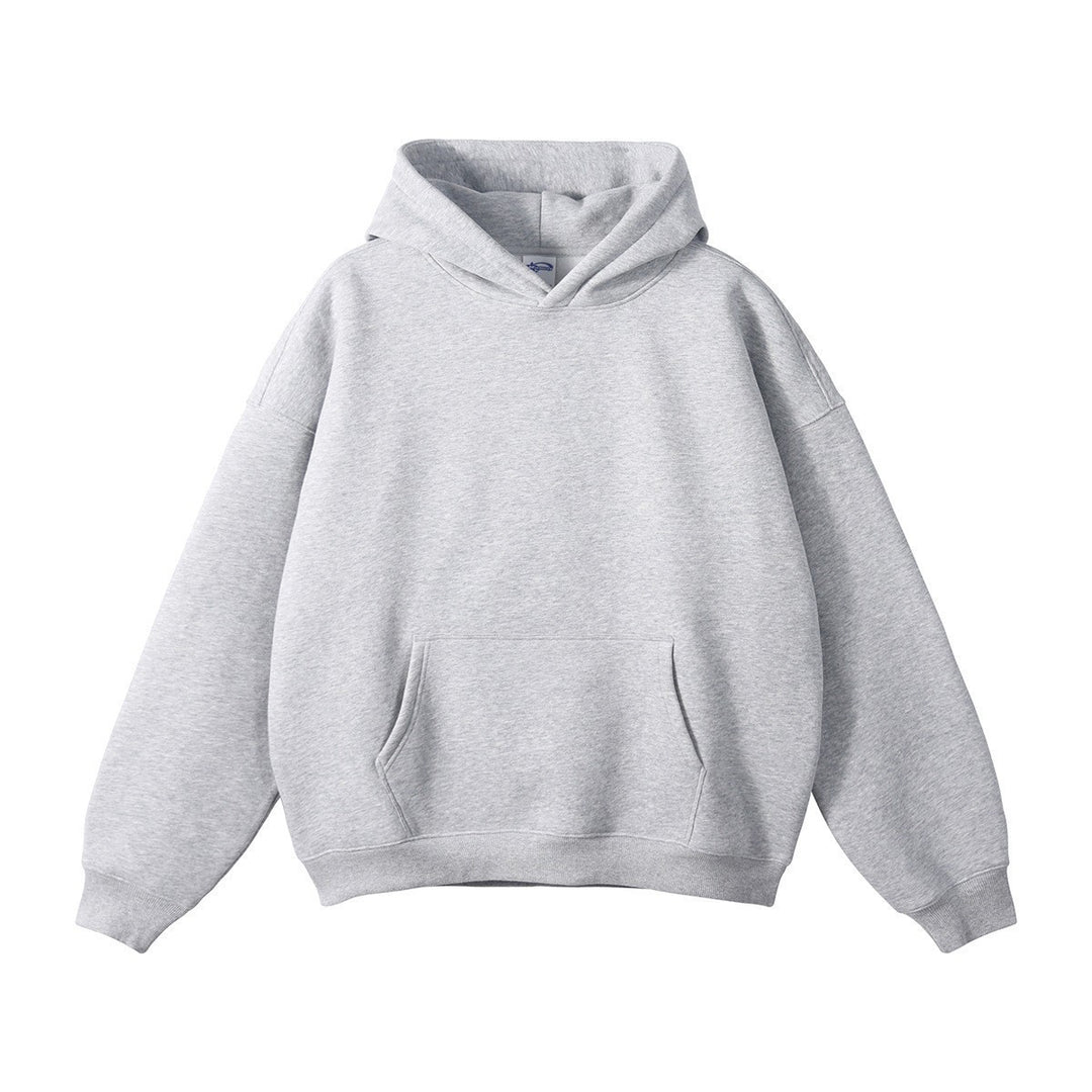 Unisex weit geschnittener Kapuzenpullover aus Bio-Baumwolle mit Kängurutasche Drune