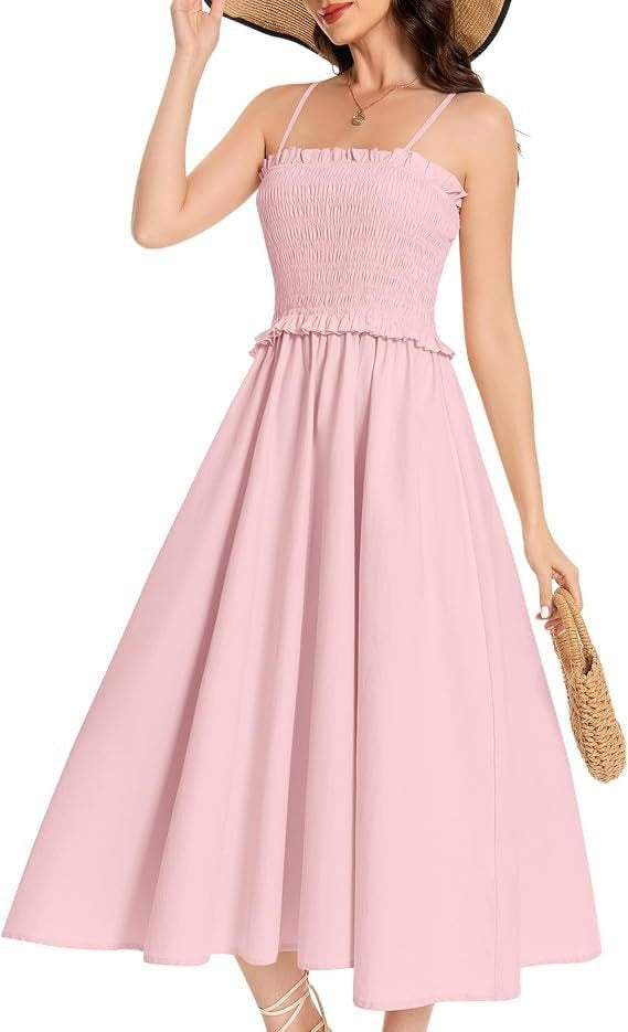 Damen elastisches Maxikleid mit Rüschendetails und geschmeidigem Material Drune