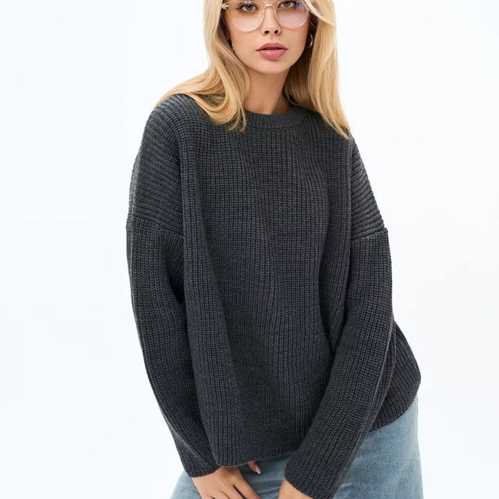 Damen Grobstrickpullover Drune