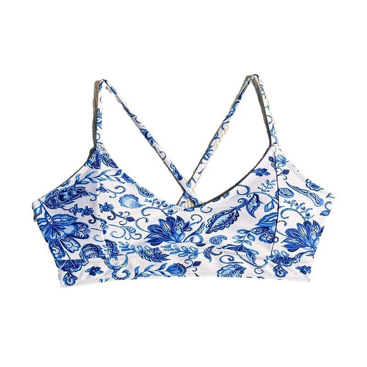 Damen Bikinioberteil mit floralen Mustern und verstellbaren Trägern Drune