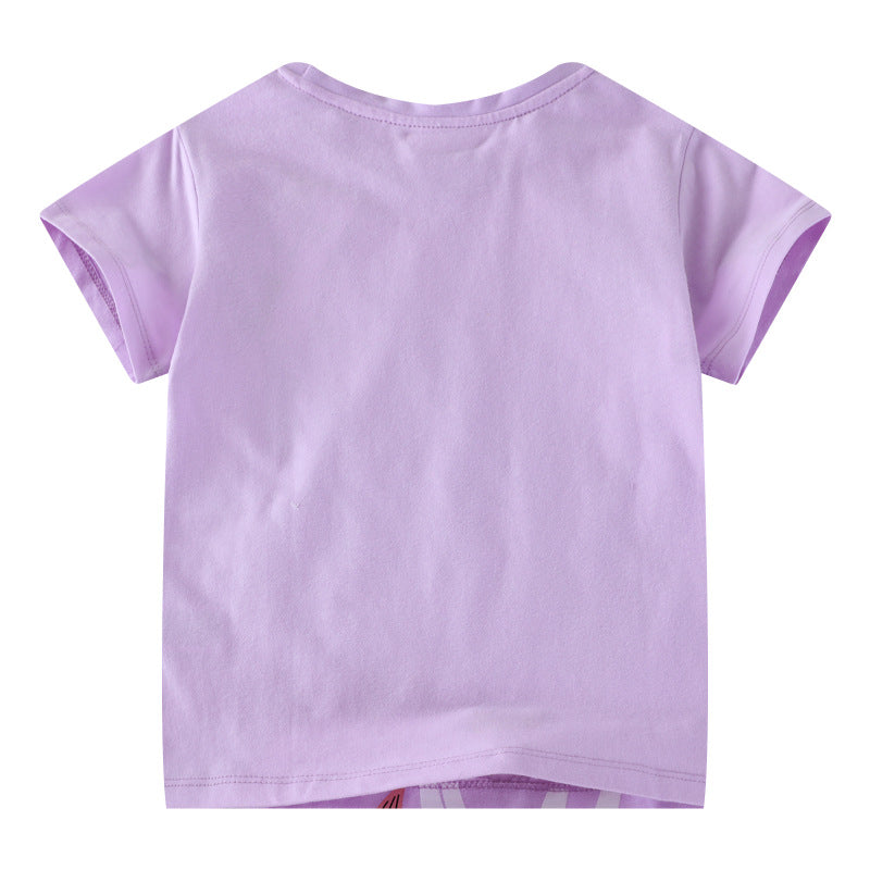 Mädchen T-Shirt mit niedlichem Einhorn-Design Drune