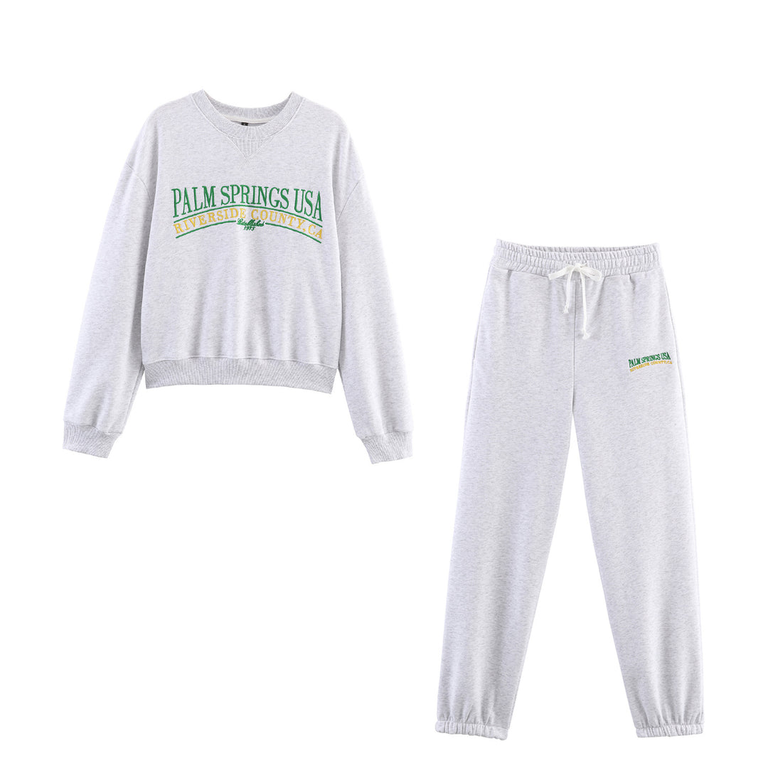 Damen Jogginghose mit elastischem Bund und trendigem Print Drune