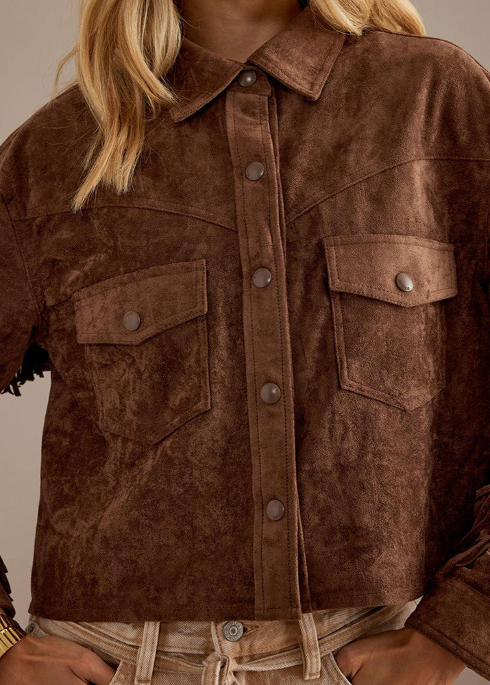 Drune | Charm Fransen Wildlederjacke