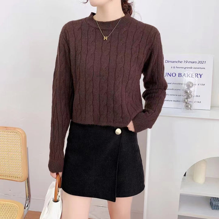 Damen Grobstrickpullover mit strukturiertem Muster und lässigem Schnitt Drune