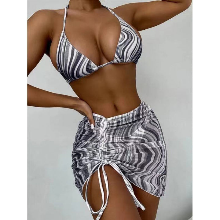 Damen Triangel-Bikini mit verstellbarem Wickelrock Drune