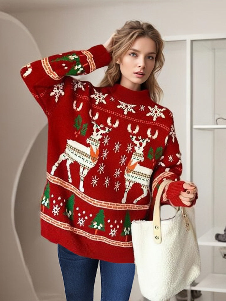 Damen Weihnachtspullover mit festlichem Motiv und lässigem Schnitt Drune
