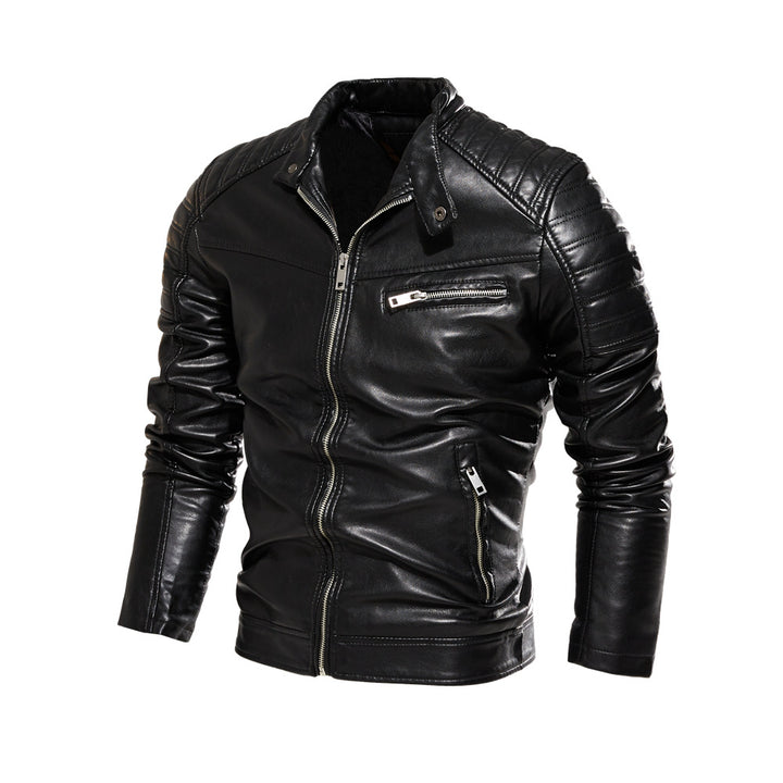 Herren Kunstlederjacke im stylishen Design mit robusten Details Drune