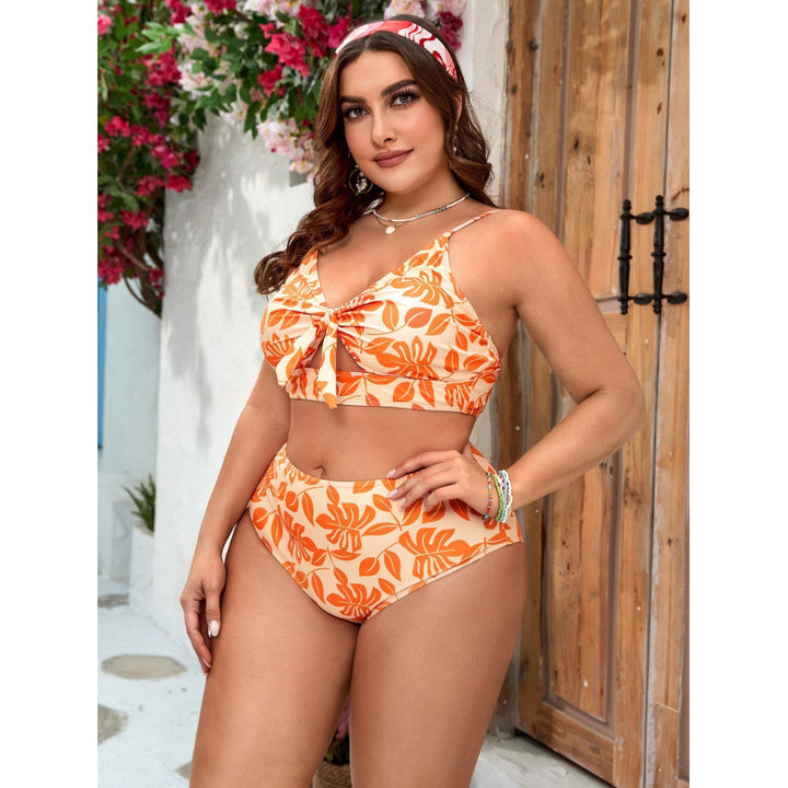 Damen Bikini-Set mit hohem Bund und verspieltem Schnürdetail Drune
