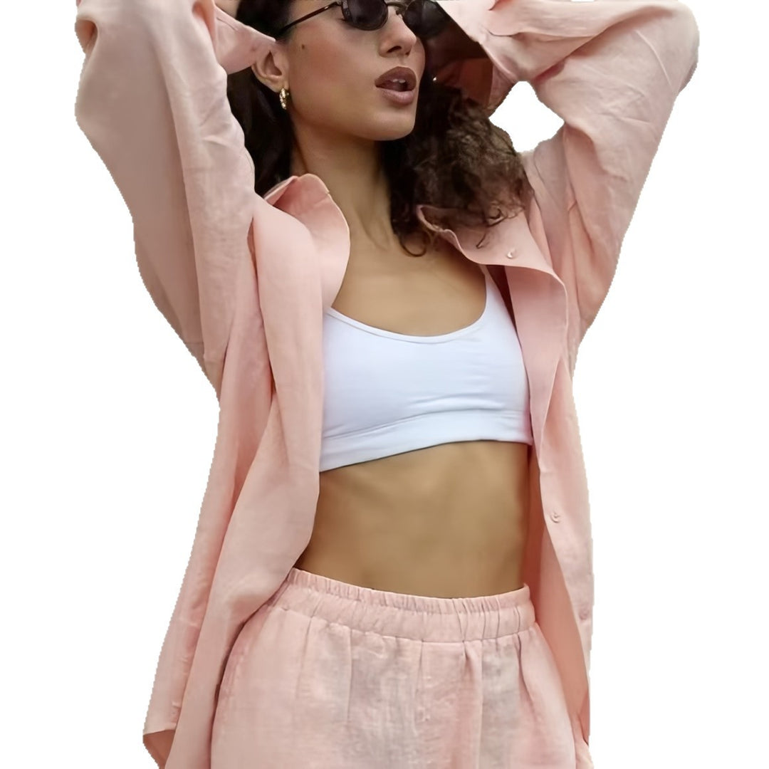 Damen Oversized Hemdblusenkleid mit langen Ärmeln und asymmetrischem Schnitt Drune