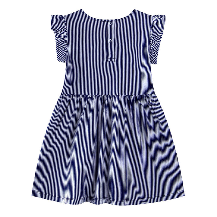 Mädchen Blumenstickerei Sommerkleid Drune