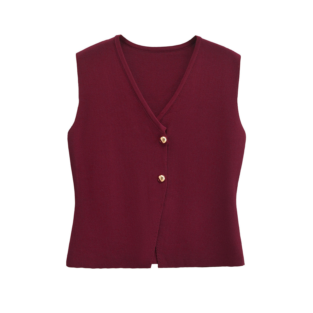 Damen Casual Button-Up Weste Drune