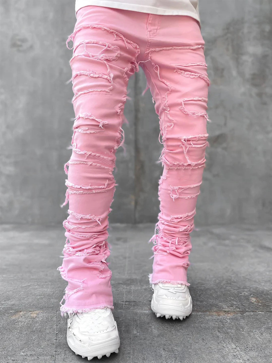 Herren lässige Ripped Jeans im modischen Schnitt Drune