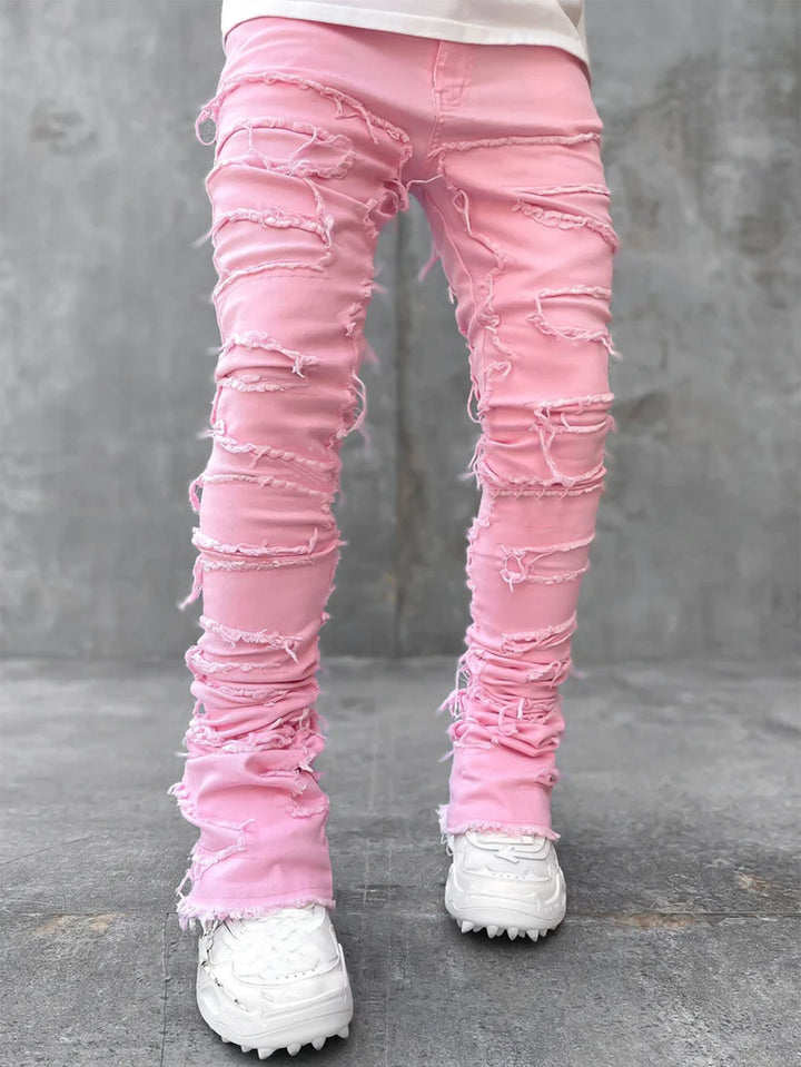 Herren lässige Ripped Jeans im modischen Schnitt Drune